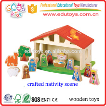 Cadeau de noël pour enfants magnifiquement conçu, Vivid Nativity Scene Cadeau de Noël en bois